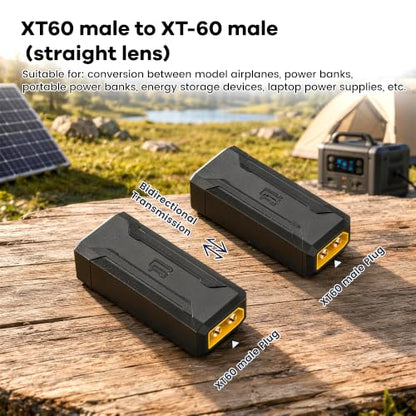 2 Pcs XT60 Drone Connector XT60 Male Plug to Male Plug Model Airplane Adapter for Drones,Lithium Batteries,Model Aircraft etc (Male to Male)