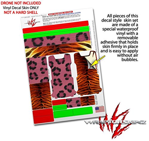 Skin Decal Wrap 2 Pack Compatible with DJI Ryze Tello Leopard Skin Pink Drone NOT Included