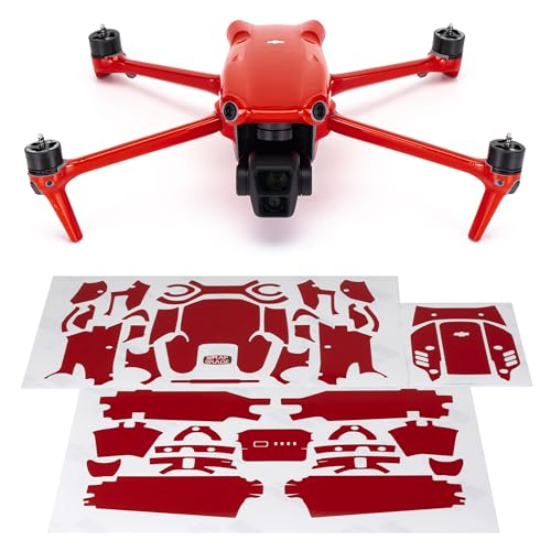 WRAPGRADE Skin Stickers Compatible with DJI Air 3 | Full Wrap (Super RED) - color: Super Red
