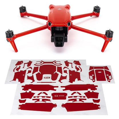 WRAPGRADE Skin Stickers Compatible with DJI Air 3 | Full Wrap (Super RED) - color: Super Red