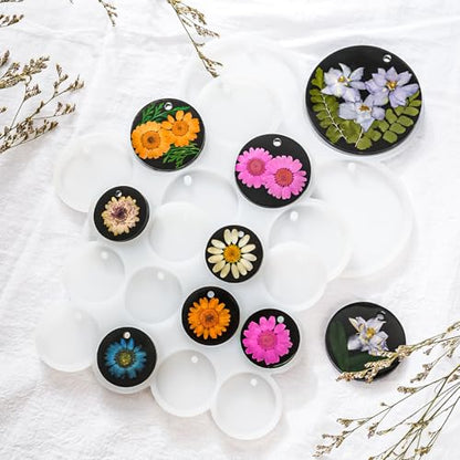 YODOYO 31-Cavity Flat Resin Molds with Holes for Keychains & Pendants