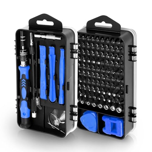 115 in 1 Precision Screwdriver Set, Mini Professional Magnetic Repair Tool Kit, Multi functional Small Screwdriver for Macbook, Phone, PC Computer, Watch, Game Console, Electronic Repair(Blue)