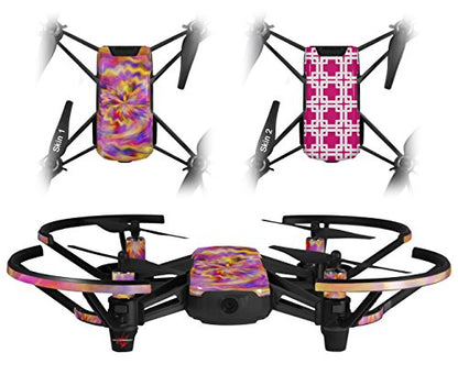 Skin Decal Wrap 2 Pack Compatible with DJI Ryze Tello Tie Dye Pastel Drone NOT Included
