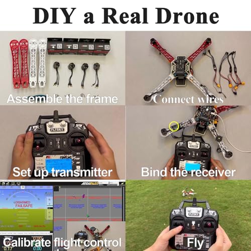 HAWK’S WORK F450 Drone Frame, 450 mm Quadcopter Frame Kits with Stands DIY Drone Kits to Bulit (Soldered Version) - size: Soldered