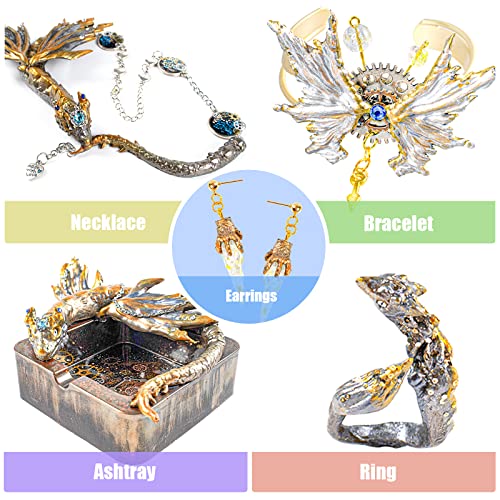 Dragon Resin Molds Pack of 2 for Jewelry Making with User Manual