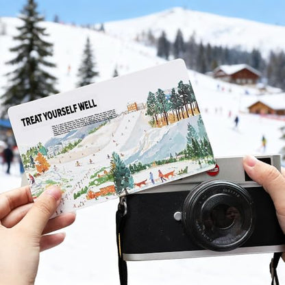 Winter Scenery Sticker Book, PET & Washi Stickers for Journaling - color: White-snowdrop Fairytale