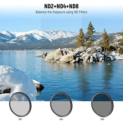 NEEWER 58mm ND Lens Filter Kit with Hood & Lens Cap - size: 58mm