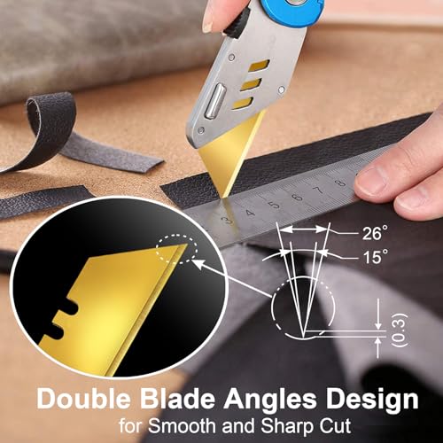 Vickay 60 Pack Box Cutter Blades, SK2 Utility Knife Blades, Razor Blades - color: Gold, size: 60 Pack
