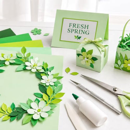 25 Sheets Green Cardstock 8.5 x 11 Green Construction Paper - color: Green