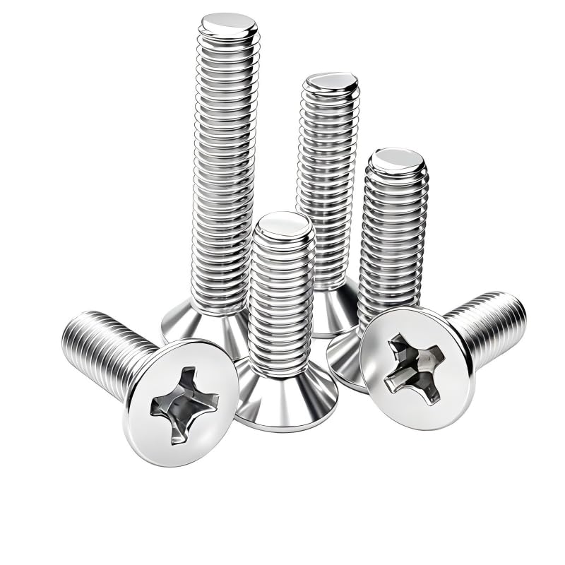 80Pcs M3-0.5x18mm Flat Head Phillips Machine Screw - size: M3-0.5x18mm(80Pcs)