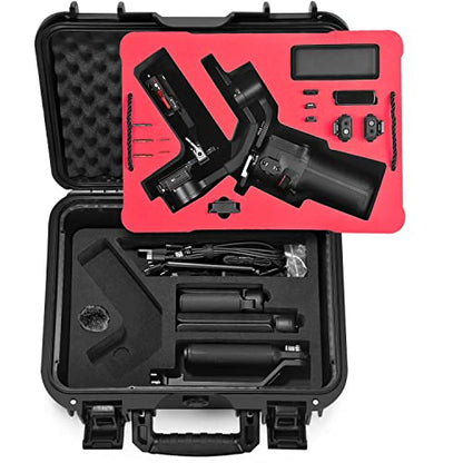 Lekufee Waterproof Hard Carrying Case for DJI RS 3 Mini, Gimbal Stabilizer, Mic 3/2/Mini (2 TX + 1 RX),& More Accessories(Case Only)