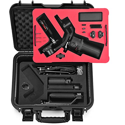 Lekufee Waterproof Hard Carrying Case for DJI RS 3 Mini, Gimbal Stabilizer, Mic 3/2/Mini (2 TX + 1 RX),& More Accessories(Case Only)