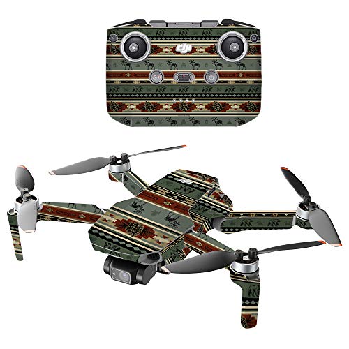 MightySkins Compatible With DJI Mini 2 Portable Drone - Cabin Stripes | Protective, Durable, and Unique Vinyl Decal wrap cover | Easy To Apply, Remove, and Change Styles | Made in the USA - color: Cabin Stripes