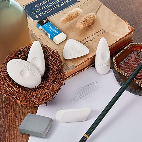 Outus Cube Erasers with Grip Different Shape Eraser Vinyl White Eraser for Art Drawing Writing Sketching (8)