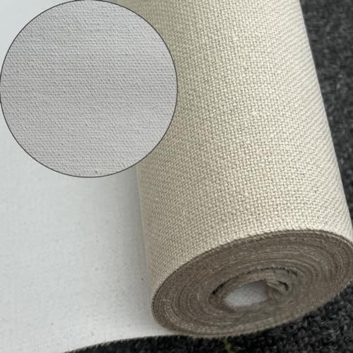 Art Supplies Painting Canvas Roll for Painting 38" Wide x 16.4ft Long (5m Roll) - 18 oz Heavyweight Cotton and Linen Blend Blank Oil Painting Canvas Roll for Oil and Acrylic Painting
