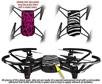 Skin Decal Wrap 2 Pack Compatible with DJI Ryze Tello Pink Distressed Leopard Drone NOT Included