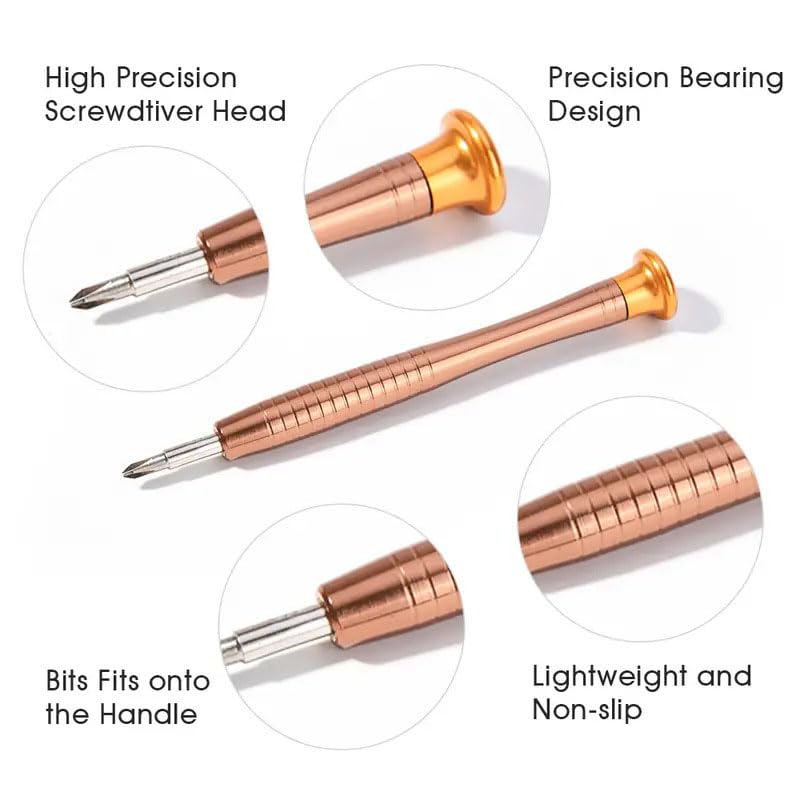 Precision Screwdrivers, 25-1 Repair Kit, Screwdriver Set with Leather Case, Professional Opening Tools for Mobile Laptop Glasses, Star/Y-type/Flat-blade/Triangle Screwdrivers