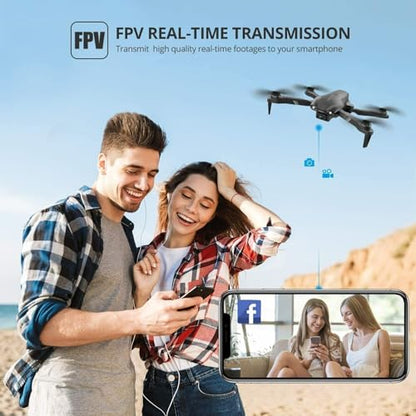 4DV13 Mini Foldable RC Drone with 1080P HD Camera, WiFi FPV Quadcopter, 3 Batteries, 26 Min Flight, Beginner Friendly