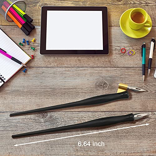Zonon 2 Sets Oblique Calligraphy Dip Pen Set, Includes 2-in-1 Calligraphy