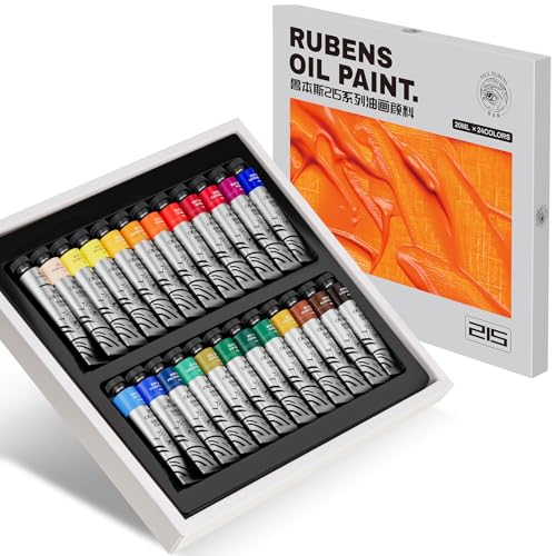 Paul Rubens Oil Paint, 24 Colors*20 ml Tubes, Professional Bright Colors