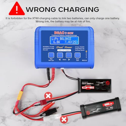 LiPo Charger 80W 6A, RC Fast Balance Battery Charger Discharger