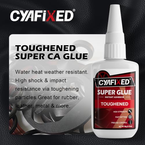 Toughened Super CA Glue 2 oz, Instant Cyanoacrylate Adhesive for Rubber - size: 2 oz, style: Toughened