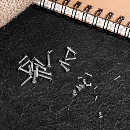500 Pcs Small Screws for Electronics, M1.2/M1.4/M2.0 Replacement Screws with Screwdriver for Glasses Watches Laptop Computer - color: silver