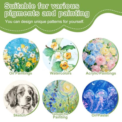 72Pack 2.5x2.5IN Round Mini Canvas Magnets, Small Magnetic Paint Canvas - size: 2.5 x 2.5 in (72 Pack)