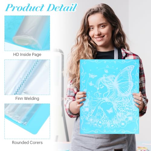 2 Pack A3 Painting Storage Book, 60 Pages Art Portfolio Diamond Art Storag