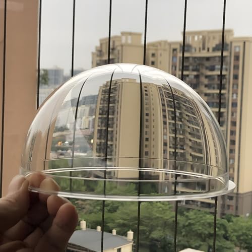 6 Inch Weatherproof Acrylic Clear Camera Dome Cover, CCTV Replacement Transparent Lens Cap, Surveillance Security Camera Protective Shield, 152mm Outer Diameter, 85mm Height