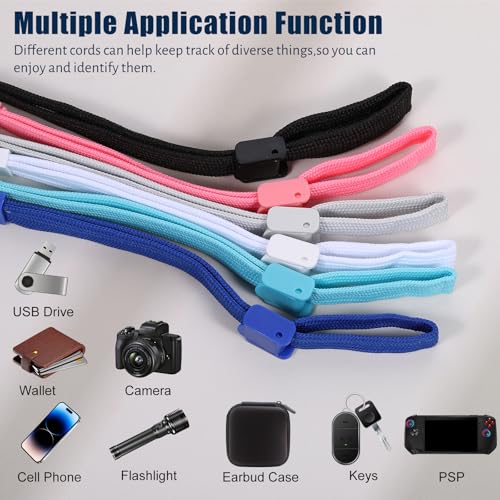 6 PCS Hand Wrist Strap Lanyard, Adjustable Wrist Straps Universal Wristlet Wristband with Slider Lock Phone Strap for Wii Remote Controller, Mobile Phone (Multi-Colour)