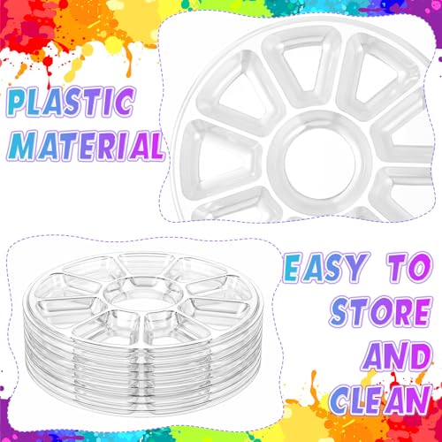 100 Pcs Large Clear Paint Tray Palette, Round Petals - style: Round Petals