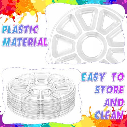 100 Pcs Large Clear Paint Tray Palette, Round Petals - style: Round Petals