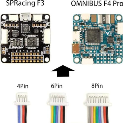 JST SH 1.0mm Connector Kit with Cables, 3-12Pin Housing JST Adapter