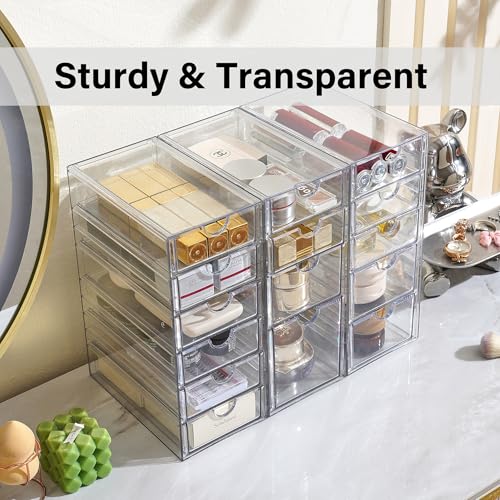 Prsildan 15 Drawers Teacher Toolbox Acrylic Containers, Set of 3 - size: 15 Drawers