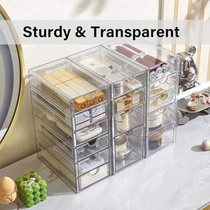 Prsildan 15 Drawers Teacher Toolbox Acrylic Containers, Set of 3 - size: 15 Drawers