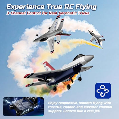 DEERC F16 Thunderbirds RC Plane,3CH Remote Control Airplane Fighter Toys - style: F16 RC Plane