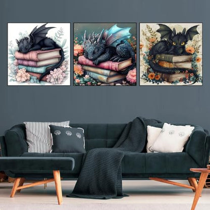 Axquilon 6 Pack Dragon Diamond Art Kits for Adults 12x12 inch - color: 6 Pack Dragon