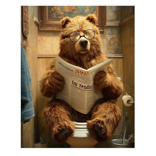 Reivworl Bear Paint by Numbers Kit for Adults Beginner 16×20 inch - color: 12-bear