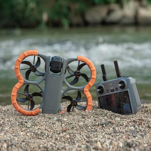 Propeller Guard for DJI Avata 360 Accessories, Anti-Collision Invisible Prop Bumper Protective Cover Ring Impact Air-Cushion Protectors Bezel Guards Paddle Compatible with DJI Avata360 Drone, Orange