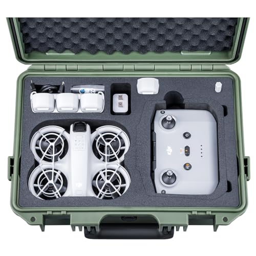 Lykus Titan N110 Waterproof Hard Case for DJI Neo 1 and DJI RC2/RC-N3 - color: Green