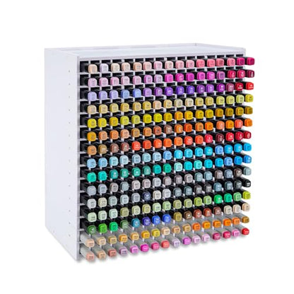 SANFURNEY Marker Pen Organizer Holder for 240 Markers - size: Rack for 240 Markers - White