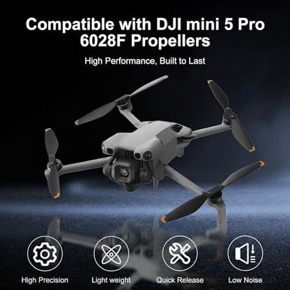 8Pcs Propellers for DJI Mini 5 Pro, Drone Replacement Plastic Propeller Blades, Lightweight and Durable Material, Low-Noise Design, Flexible Drone Accessories - size: 8Pcs