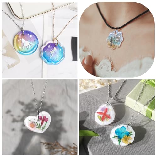 LET'S RESIN Keychain Resin Molds Silicone, 16 Cavity Pendant Casting Mold - color: Geometric Keychain Molds