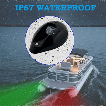 Red/Green Boat Navigation Lights, Waterproof Marine Bow Light - color: Red / Green-separate