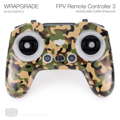 WRAPGRADE Skin Compatible with DJI FPV RC/FPV Remote Controller 3 (Woodland Camo) - color: Woodland Camo