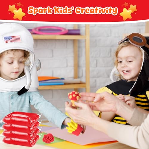VioraWhite 72 Pcs 38oz Air Dry Clay Bulk Modeling Clay,Red - color: Red