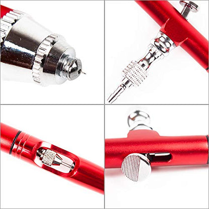 Dual Action Airbrush Kit, 0.2/0.3/0.5mm Nozzles with Moisture Trap