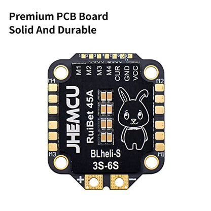 GoolRC JHEMCU RuiBet 45A BLHELI_S Dshot600 3-6S Brushless 4 in 1 ESC 30X30mm for FPV Freestyle Flight Controller Stack DIY Parts
