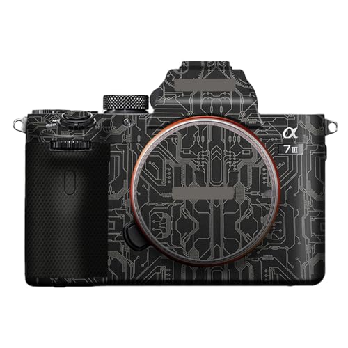 Camera Cover Skin Sticker for Sony A7III A7M3 A7R III Camera Protector Film Skin Anti-Scratch Protective Decoration A7 III A7R3(Circuit Titanium) - color: Circuit Titanium